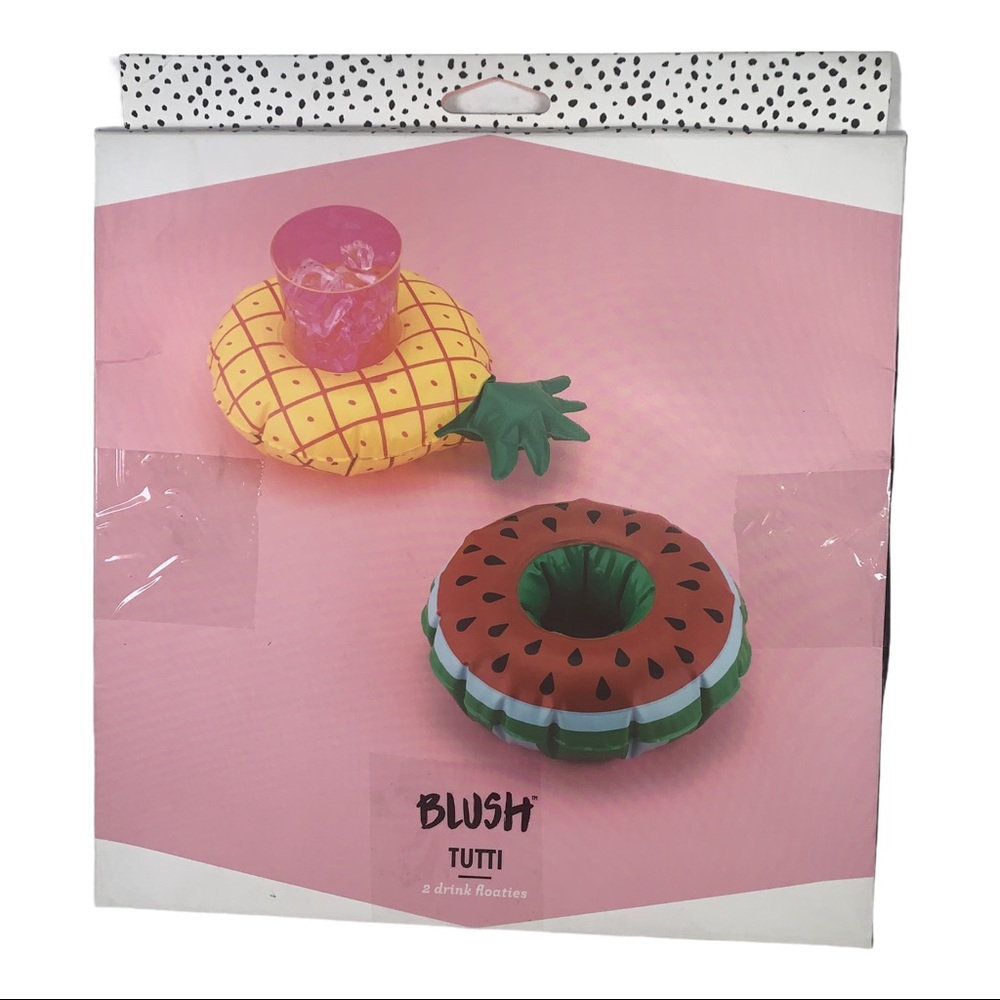 Blush Tutti Inflatable Drink Pool Floats 2 PC SET
